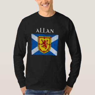 Allan Scottish Clan Family Name Scotland Flag T-Shirt