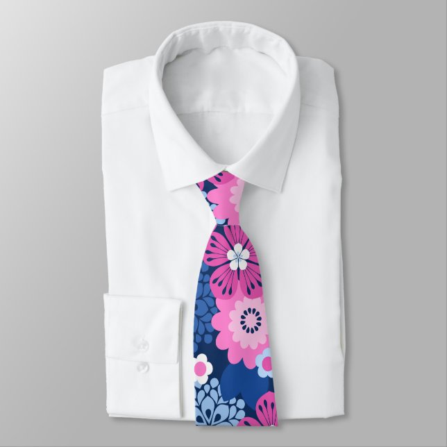 Allana Garden Hawaiian Graphical Bold Floral  Tie (Tied)