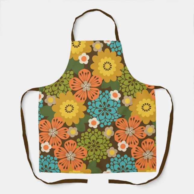 Allana Garden Hawaiian Graphical Floral - arm Apron (Front)