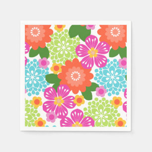 Allana Garden Hawaiian Graphical Floral - Brights Napkin