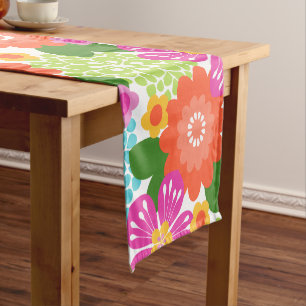 Allana Garden Hawaiian Graphical Floral - Brights Short Table Runner