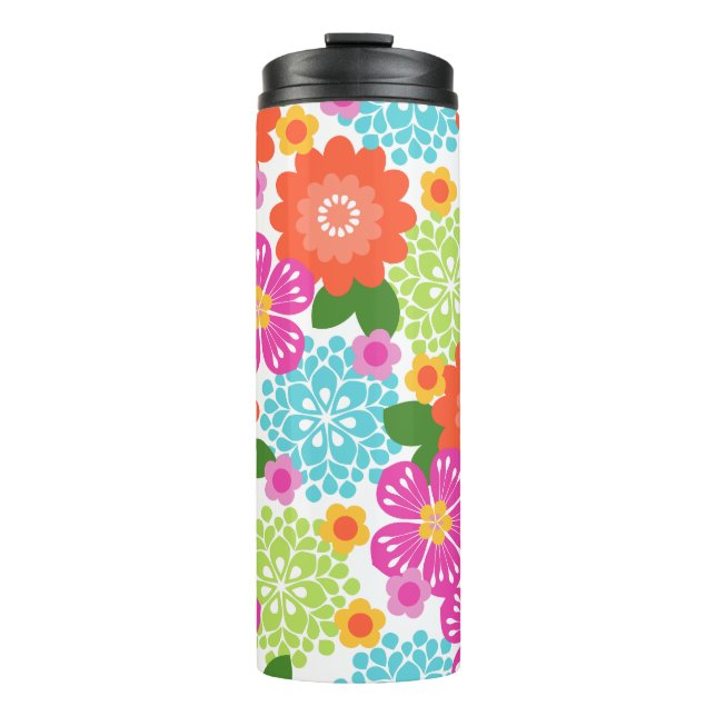 Allana Garden Hawaiian Graphical Floral - Brights Thermal Tumbler (Front)