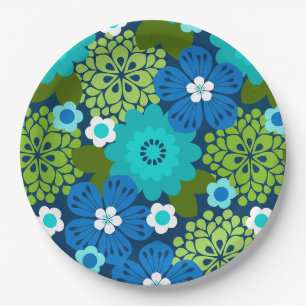 Allana Garden Hawaiian Graphical Floral - Cool Paper Plate
