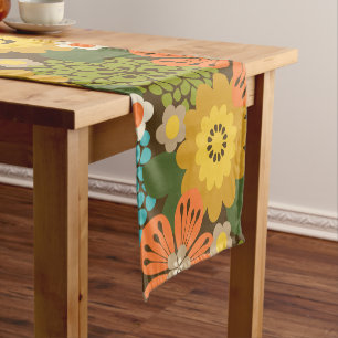 Allana Garden Hawaiian Graphical Floral - Warm Short Table Runner