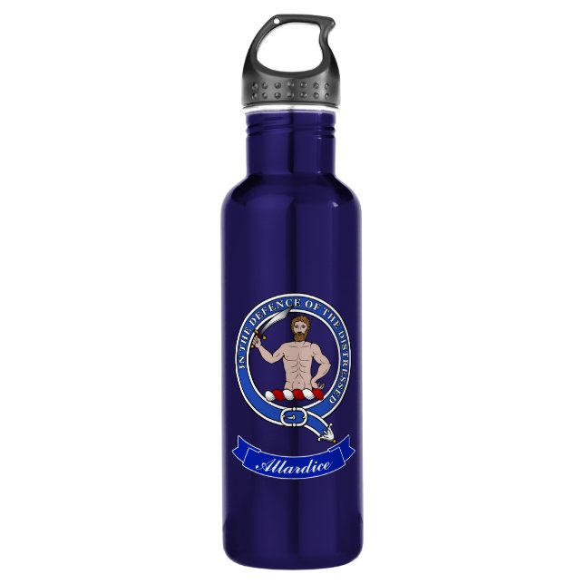 Allardice Clan Badge Personalised 710 Ml Water Bottle (Front)