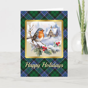 Allardice Tartan w/Robin Personalised  Card