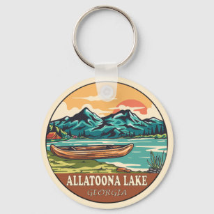 Allatoona Lake Georgia Boating Fishing Emblem Key Ring