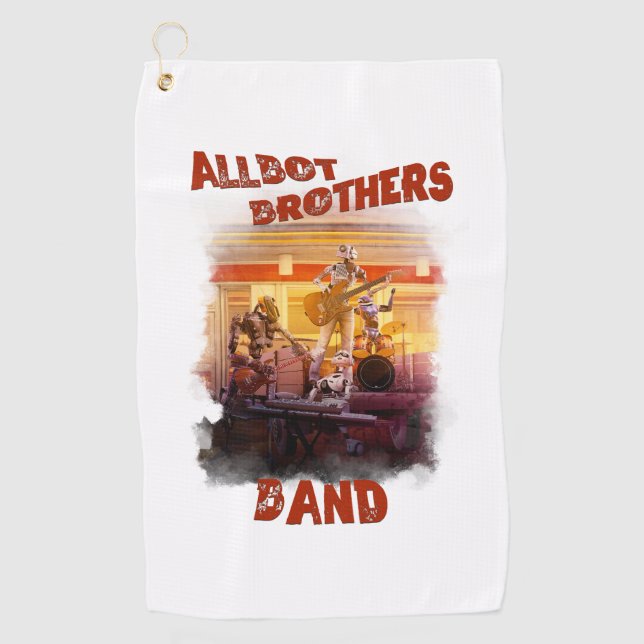 Allbot Brothers Band /Bob's Saucer Repair Golf Towel (Front)
