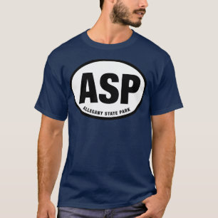 Allegany State Park ASP Oval Sticker Design T-Shirt