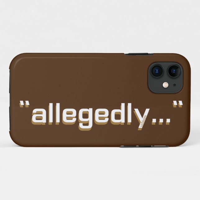 ALLEGEDLY funny wordplay ironic sarcastic pun      Case-Mate iPhone Case (Back (Horizontal))