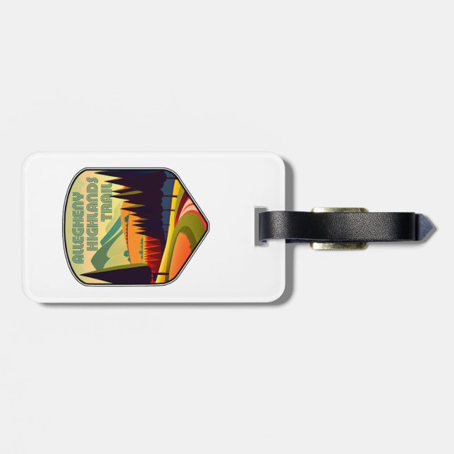 Allegheny Highlands Trail West Virginia Colours Luggage Tag (Back Horizontal)