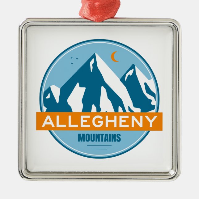 Allegheny Mountains Metal Tree Decoration (Front)