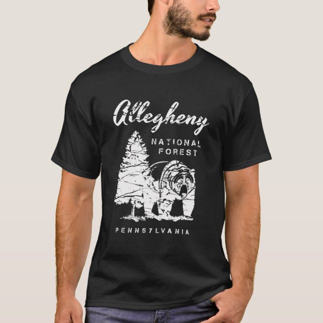 Allegheny National Forest Bear Pennsylvania Vacati T-Shirt (Front)