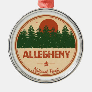 Allegheny National Forest Metal Tree Decoration