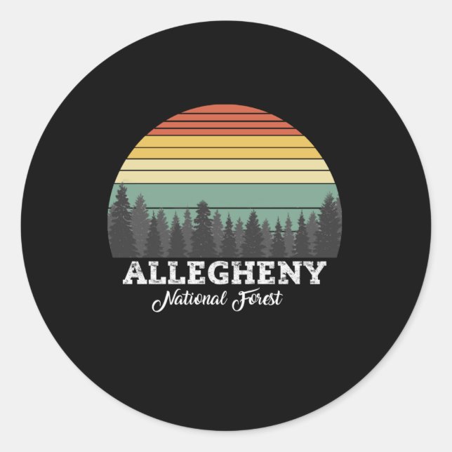 ALLEGHENY National Forest PENNSYLVANIA Classic Round Sticker (Front)