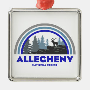 Allegheny National Forest Rainbow Deer Metal Tree Decoration