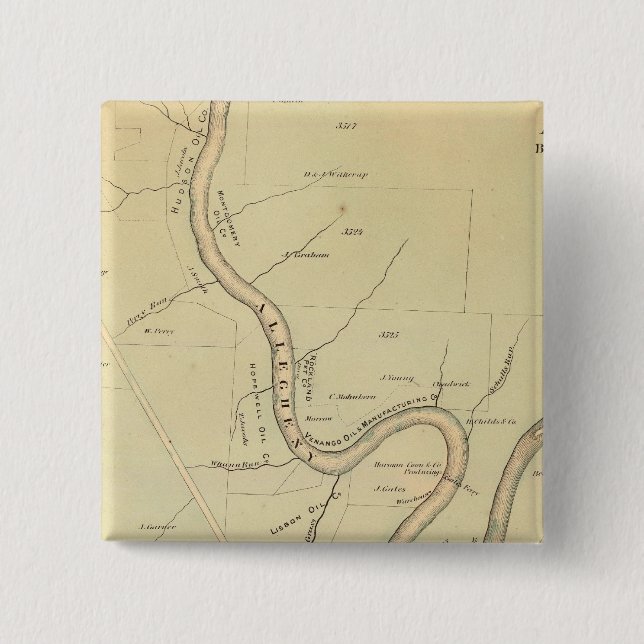 Allegheny River 15 Cm Square Badge (Front)
