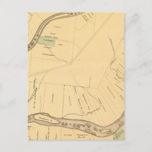 Allegheny River Pa, Map Postcard