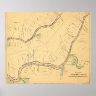 Allegheny River Pa, Map Poster