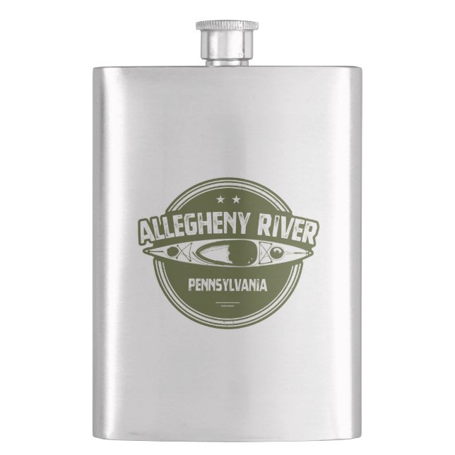  Allegheny River, Pennsylvania Hip Flask (Front)