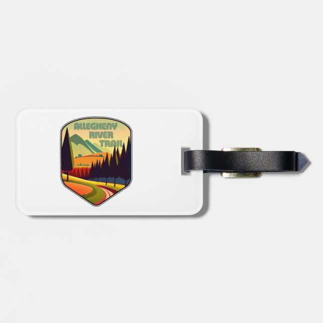 Allegheny River Trail Colours Luggage Tag (Back Horizontal)