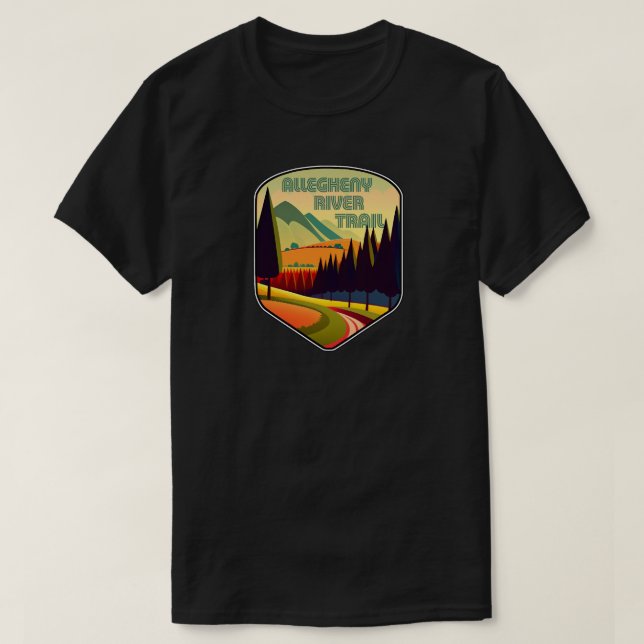 Allegheny River Trail Colours T-Shirt (Design Front)