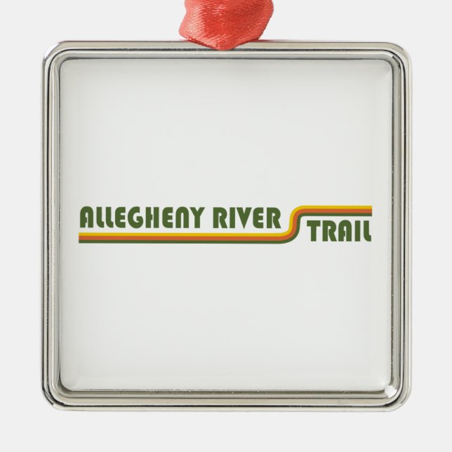 Allegheny River Trail Metal Tree Decoration (Front)