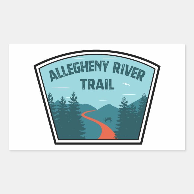 Allegheny River Trail Rectangular Sticker (Front)