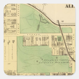 Allegheny ward 1 square sticker