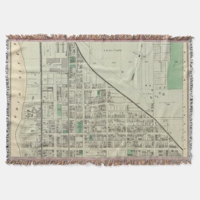 Allegheny ward 6 throw blanket (Front)