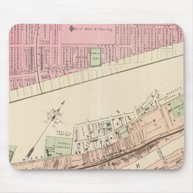 Allegheny ward 8 Homestead Mouse Mat (Front)
