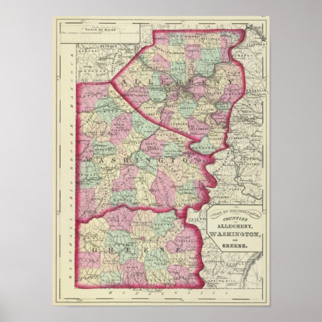 Allegheny, Washington, Greene counties Poster (Front)