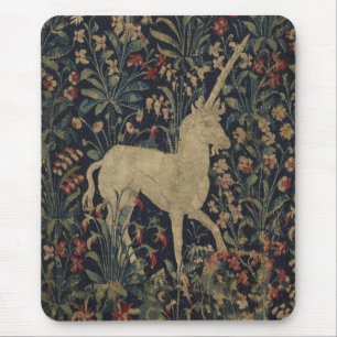 Allegorical "Millefleurs" Tapestry with Animals Mouse Mat