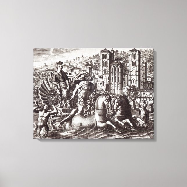 Allegory celebrating canvas print (Front)