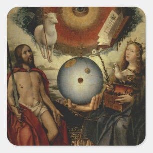 Allegory of Christianity Square Sticker