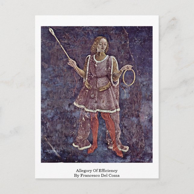 Allegory Of Efficiency By Francesco Del Cossa Postcard (Front)