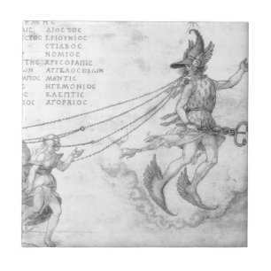 Allegory of eloquence by Albrecht Durer Tile