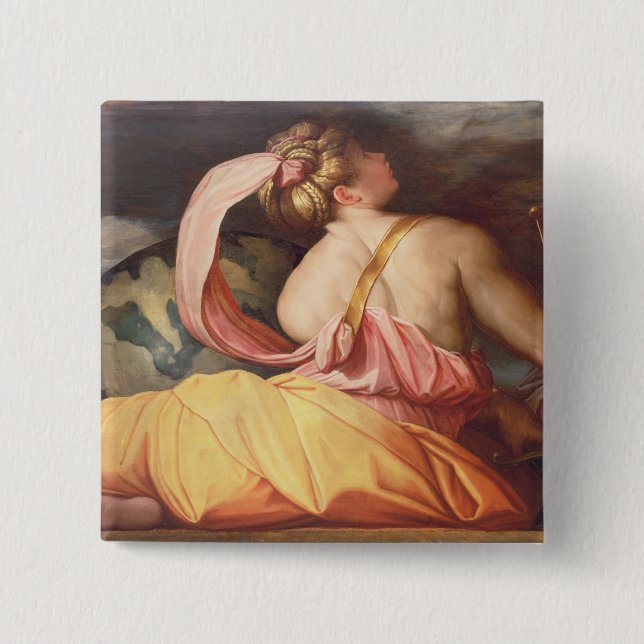 Allegory of Geography 15 Cm Square Badge (Front)