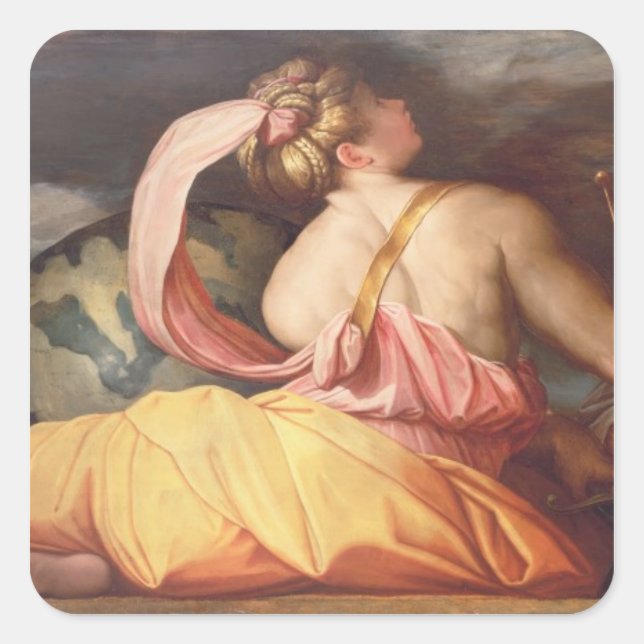 Allegory of Geography Square Sticker (Front)