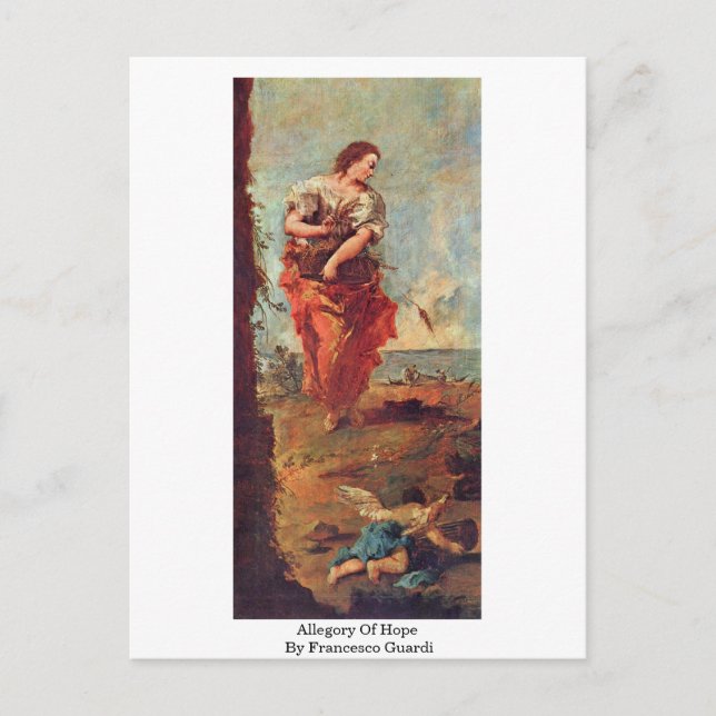 Allegory Of Hope By Francesco Guardi Postcard (Front)