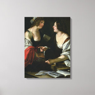 Allegory of Painting and Architecture, c.1620 (oil Canvas Print