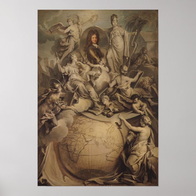 Allegory of Philippe II  Duke of Orleans, 1718 Poster (Front)