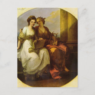 Allegory of poetry and music by Angelica Kauffman Postcard