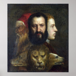 Allegory of Prudence - Titian - c1566 Poster