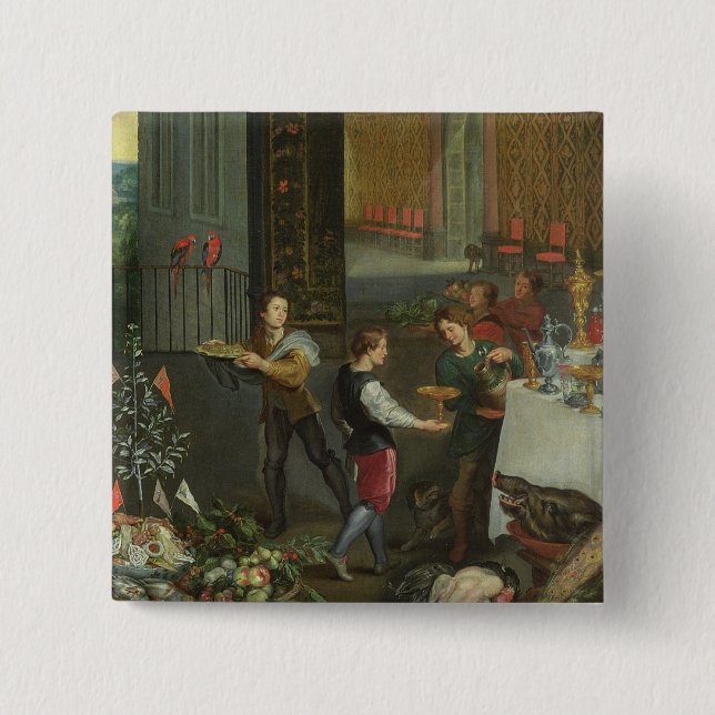 Allegory of Taste 15 Cm Square Badge (Front)