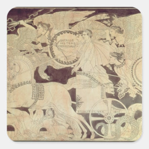 Allegory of the Battle of Austerlitz Square Sticker