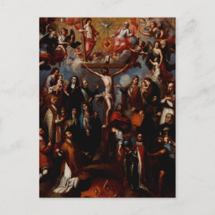 Allegory of the Crucifixion with Jesuit Saints  Postcard