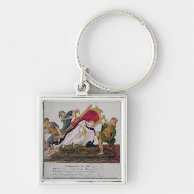 Allegory of the overturning of the throne key ring (Front)