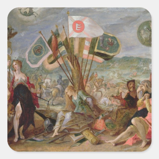Allegory of the Turkish Wars Square Sticker (Front)