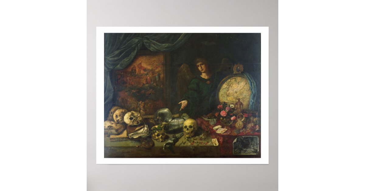 Allegory of Vanity, 1650-60 (oil on canvas) Poster | Zazzle